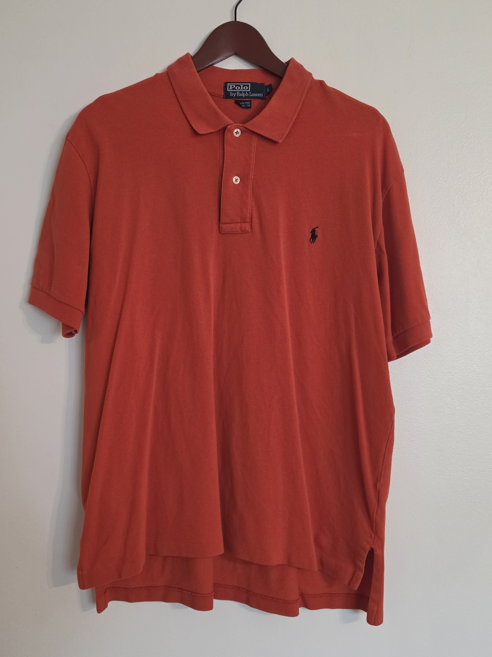 Polo By Ralph Lauren Men's Orange Short-Sleeve Shirt